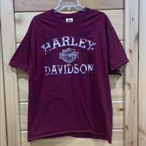 Harley-Davidson Men's Burgundy Short Sleeve Tee